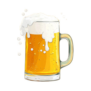 Beer With Foam Vinyl Car Decal Sticker – Waterproof & UV-Resistant 8"