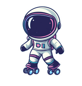 Chibi Astronaut Rollerblading Vinyl Car Decal Sticker – Waterproof & UV-Resistant 8" Chibi Astronaut Rollerblading Vinyl Car Decal Sticker – Waterproof & UV-Resistant 8"