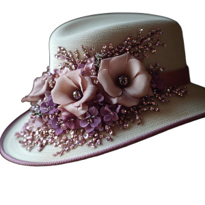 Elegant Feminine Hat Vinyl Car Decal Sticker – Waterproof & UV-Resistant 8"