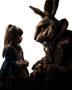 Alice Swiss Folklore Bunny Vinyl Car Decal Sticker – Waterproof & UV-Resistant 8"