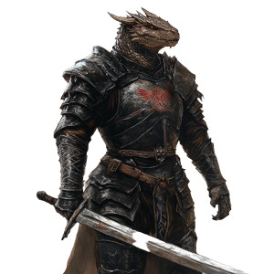 Copper Dragonborn Warrior Vinyl Car Decal Sticker – Waterproof & UV-Resistant 8"