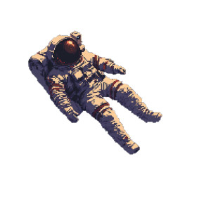 Lone Space Astronaut V2 Vinyl Car Decal Sticker – Waterproof & UV-Resistant 8"