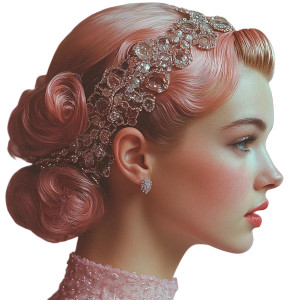 Crystal Chain Headpiece Vinyl Car Decal Sticker – Waterproof & UV-Resistant 8"