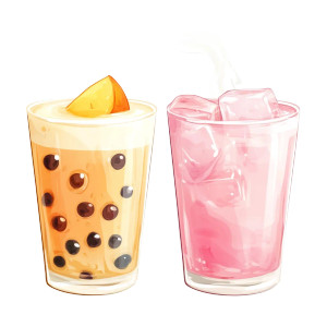 Appetizing Milk Teas Vinyl Car Decal Sticker – Waterproof & UV-Resistant 8"