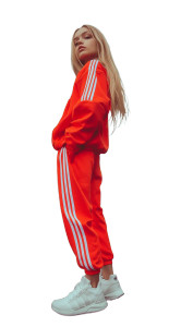 Girl In Red Tracksuit Vinyl Car Decal Sticker – Waterproof & UV-Resistant 8" Girl In Red Tracksuit Vinyl Car Decal Sticker – Waterproof & UV-Resistant 8"