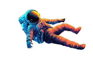 Trippy Astronaut Vinyl Car Decal Sticker – Waterproof & UV-Resistant 8"