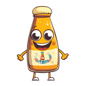 Cheerful Beer Bottle Vinyl Car Decal Sticker – Waterproof & UV-Resistant 8"