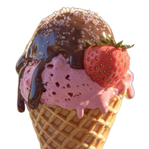 Delicious Gelato Cone Vinyl Car Decal Sticker – Waterproof & UV-Resistant 8"