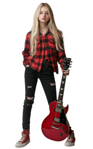 Blonde Teen Guitarist Vinyl Car Decal Sticker – Waterproof & UV-Resistant 8" Blonde Teen Guitarist Vinyl Car Decal Sticker – Waterproof & UV-Resistant 8"