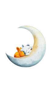 Fox And Moon Rabbit Vinyl Car Decal Sticker – Waterproof & UV-Resistant 8"