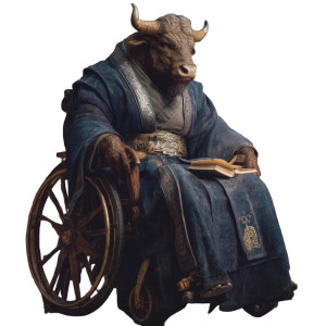 Minotaur Scholar Vinyl Car Decal Sticker – Waterproof & UV-Resistant 8"