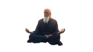 Meditating Sage Vinyl Car Decal Sticker – Waterproof & UV-Resistant 8"