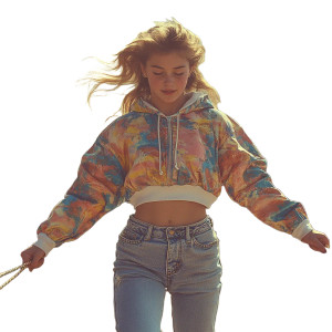 90S Teen Jumping Vinyl Car Decal Sticker – Waterproof & UV-Resistant 8"