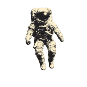 Astronaut In Space V14 Vinyl Car Decal Sticker – Waterproof & UV-Resistant 8"