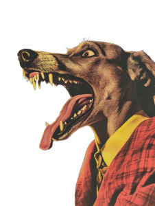 Barking Greyhound Woman Vinyl Car Decal Sticker – Waterproof & UV-Resistant 8"