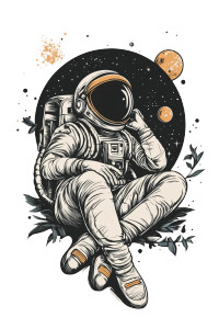 Astronaut Dreaming Vinyl Car Decal Sticker – Waterproof & UV-Resistant 8" Astronaut Dreaming Vinyl Car Decal Sticker – Waterproof & UV-Resistant 8"