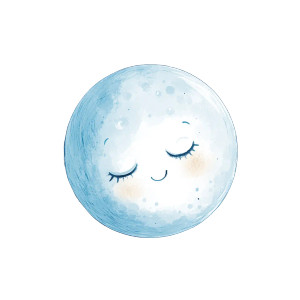 Cute Moon Face Vinyl Car Decal Sticker – Waterproof & UV-Resistant 8"