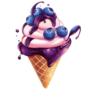 Blueberry Ice Cream Vinyl Car Decal Sticker – Waterproof & UV-Resistant 8" Blueberry Ice Cream Vinyl Car Decal Sticker – Waterproof & UV-Resistant 8"