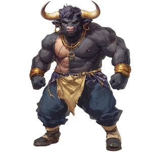 Hairy Minotaur Vinyl Car Decal Sticker – Waterproof & UV-Resistant 8"