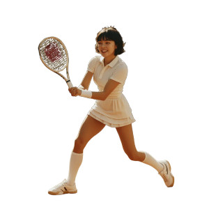 Tennis Player Portrait V11 Vinyl Car Decal Sticker – Waterproof & UV-Resistant 8"