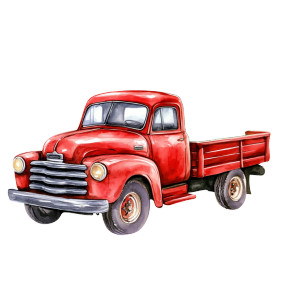 Vintage Christmas Truck V29 Vinyl Car Decal Sticker – Waterproof & UV-Resistant 8"