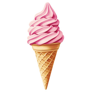 Pink Ice Cream Cone V10 Vinyl Car Decal Sticker – Waterproof & UV-Resistant 8"