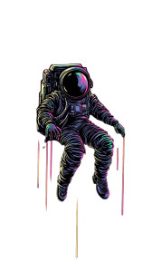 Astronaut In Nebula Vinyl Car Decal Sticker – Waterproof & UV-Resistant 8"