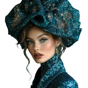 Avant-Garde Couture Portrait Vinyl Car Decal Sticker – Waterproof & UV-Resistant 8"