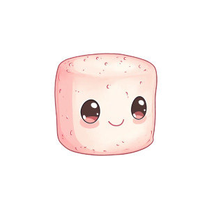 Kawaii Pink Marshmallow Vinyl Car Decal Sticker – Waterproof & UV-Resistant 8"