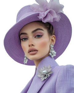 Elegant Purple Hat Vinyl Car Decal Sticker – Waterproof & UV-Resistant 8"