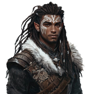 Dark-Skinned Male Elf Vinyl Car Decal Sticker – Waterproof & UV-Resistant 8"
