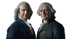 Adams And Jefferson Vinyl Car Decal Sticker – Waterproof & UV-Resistant 8"