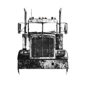 Scary Freight Truck Vinyl Car Decal Sticker – Waterproof & UV-Resistant 8"