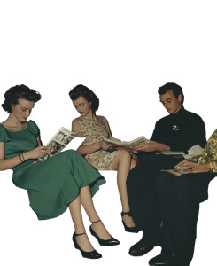 Vintage Lounge Scene Vinyl Car Decal Sticker – Waterproof & UV-Resistant 8"