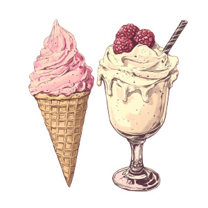 Floating Desserts Vinyl Car Decal Sticker – Waterproof & UV-Resistant 8"