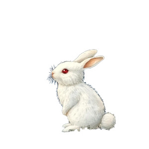 Moon Bunny Illustration Vinyl Car Decal Sticker – Waterproof & UV-Resistant 8"