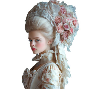 Marie Antoinette Visage Vinyl Car Decal Sticker – Waterproof & UV-Resistant 8"