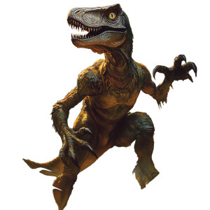 Velociraptor Artwork Vinyl Car Decal Sticker – Waterproof & UV-Resistant 8"