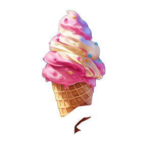 Delicious Ice Cream Cone V2 Vinyl Car Decal Sticker – Waterproof & UV-Resistant 8"