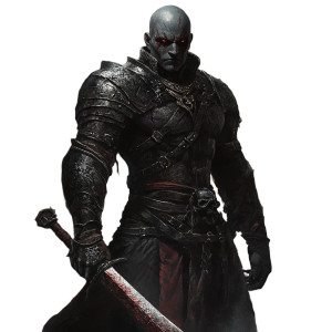 Dark Dhampir Warrior Vinyl Car Decal Sticker – Waterproof & UV-Resistant 8"