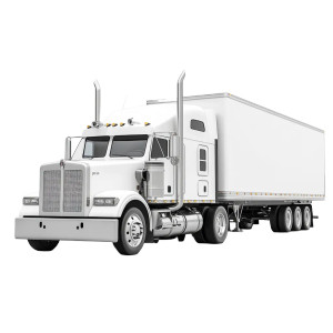 White Big Rig Vinyl Car Decal Sticker – Waterproof & UV-Resistant 8"