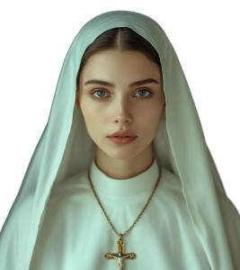 Bulgarian Actress Nun Vinyl Car Decal Sticker – Waterproof & UV-Resistant 8"