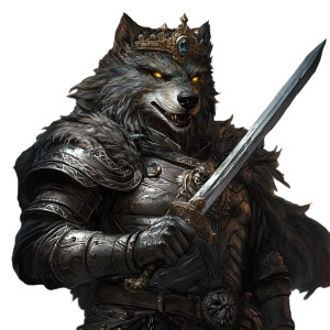 Armored Werewolf Noble Vinyl Car Decal Sticker – Waterproof & UV-Resistant 8"
