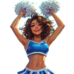 Cheerleader Cheering Vinyl Car Decal Sticker – Waterproof & UV-Resistant 8" Cheerleader Cheering Vinyl Car Decal Sticker – Waterproof & UV-Resistant 8"