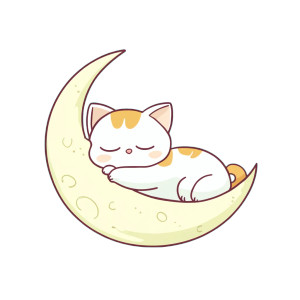 Sleepy Moon Cat Vinyl Car Decal Sticker – Waterproof & UV-Resistant 8" Sleepy Moon Cat Vinyl Car Decal Sticker – Waterproof & UV-Resistant 8"