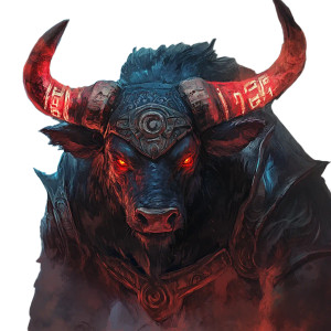 Mythical Bull-Man V2 Vinyl Car Decal Sticker – Waterproof & UV-Resistant 8"