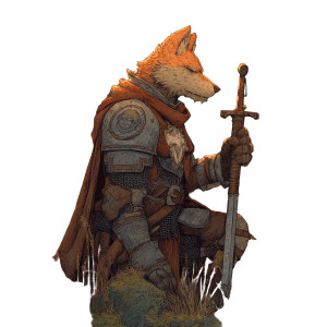 Coyote Knight Vinyl Car Decal Sticker – Waterproof & UV-Resistant 8"