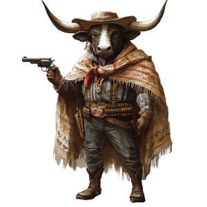 Western Minotaur Gunslinger Vinyl Car Decal Sticker – Waterproof & UV-Resistant 8" Western Minotaur Gunslinger Vinyl Car Decal Sticker – Waterproof & UV-Resistant 8"