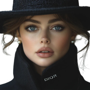 Elegant Dior Portrait Vinyl Car Decal Sticker – Waterproof & UV-Resistant 8"