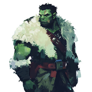 Orc Barbarian Portrait Vinyl Car Decal Sticker – Waterproof & UV-Resistant 8"